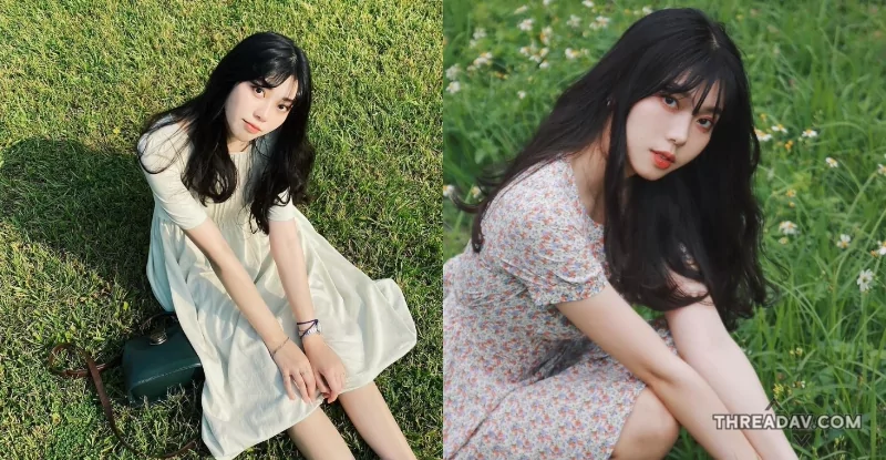 草地驚現空靈美女！清新正妹銷魂眼神引網友瘋傳