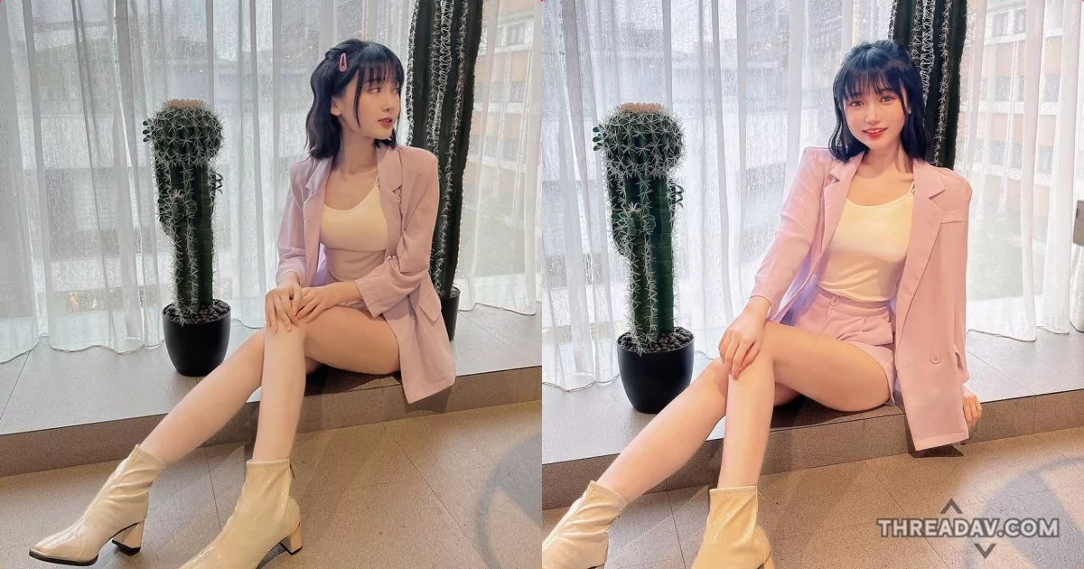 大眼女孩「Sweet」套裝造型，美腿白嫩美肌吸睛誘人！- 網路美女
