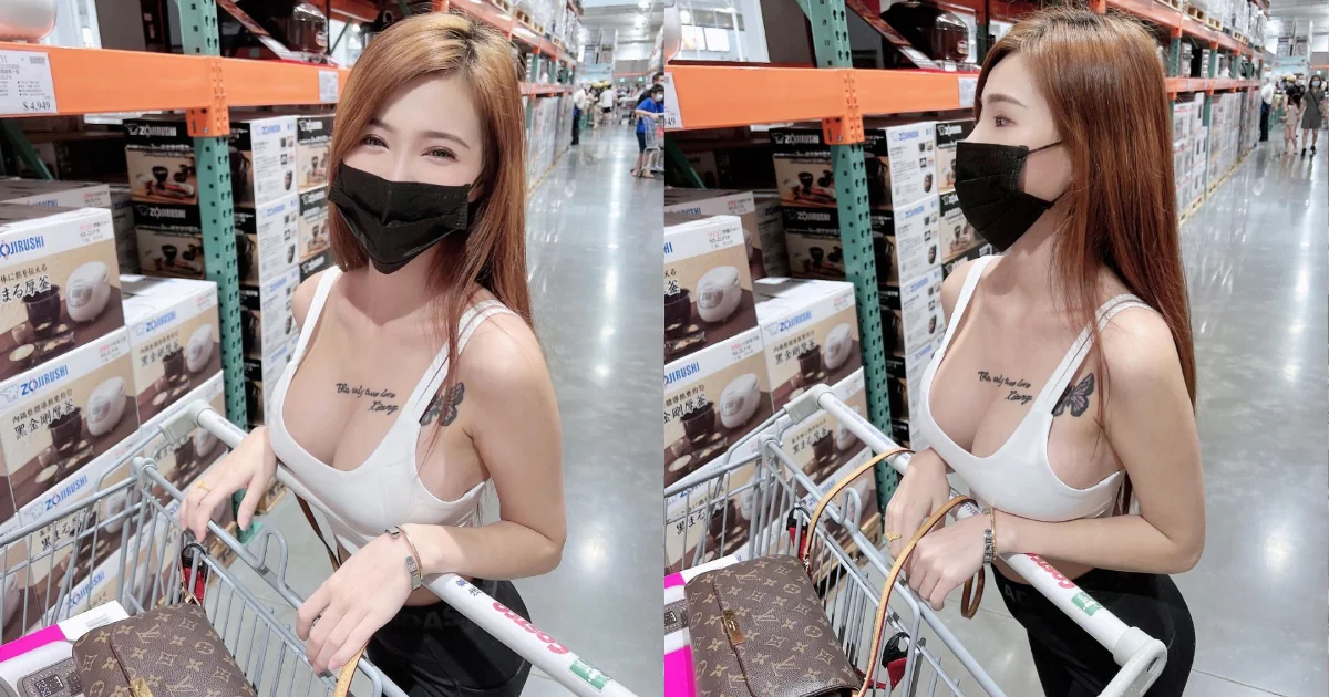 「火辣奈奈Nana」爆乳逛美式賣場！購物車交給奶來推就對了