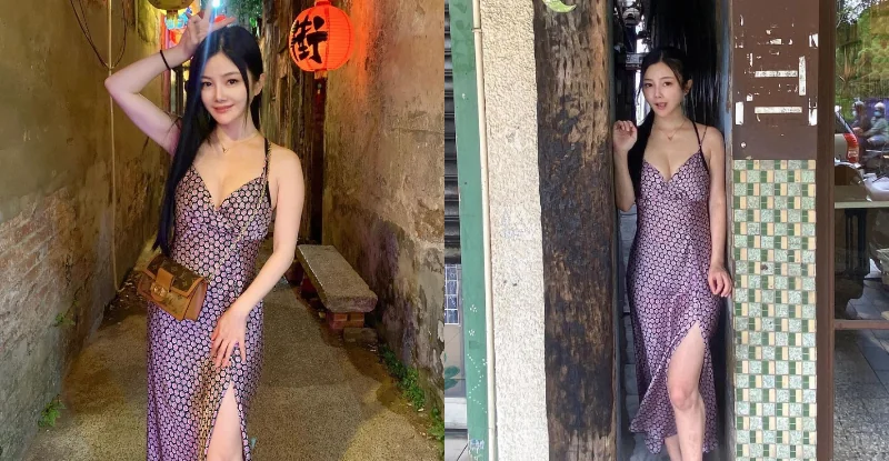 性感姊姊「小桃子」秀美玉腿，台南摸乳巷引人貼著走！ - 網美必看