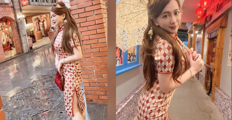 「狗狗Gogo」穿旗袍展現復古魅力，性感與氣質兼具引眾人目光