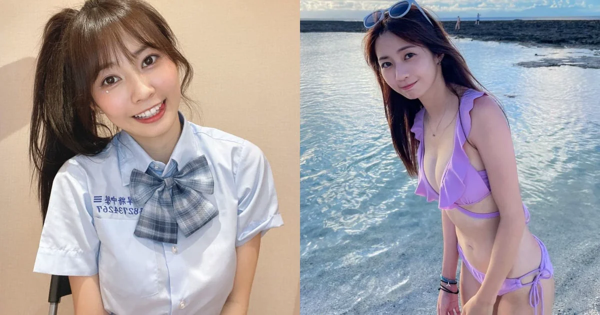 「綠島啦啦隊正妹」玩水超萌！荷葉邊比基尼秀「白嫩雪乳」，讓你心動不已！ - 網路美女