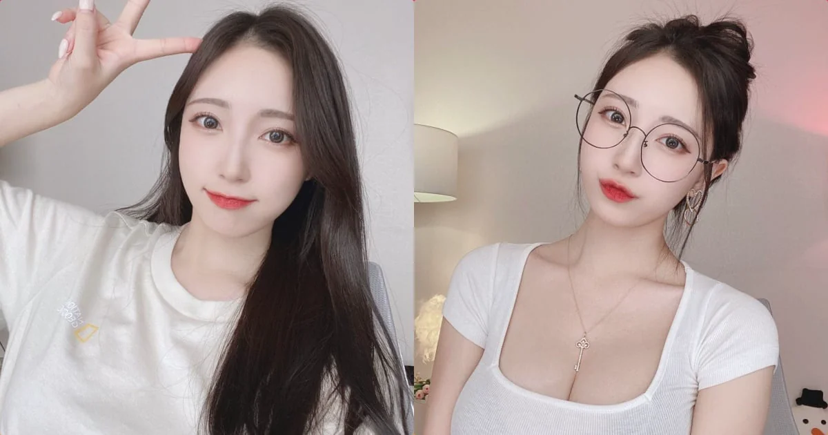 眼鏡美女展現誘人曲線！「低胸短T」事業線驚豔網友