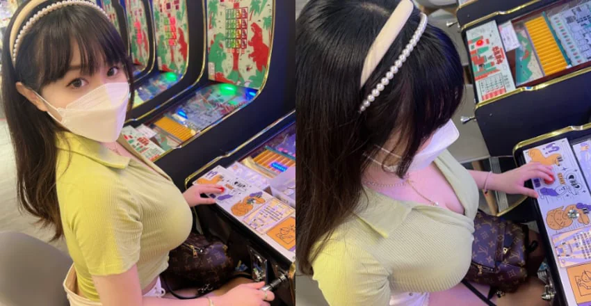 爆乳少女「小九九」回憶彈珠台！網友驚嘆：彈珠原來這麼小