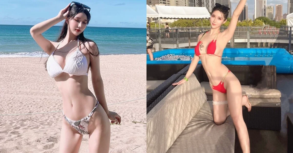 高雄碼頭水戰爆紅！「夢夢MonMon」長腿美女濕身照，網友驚豔！