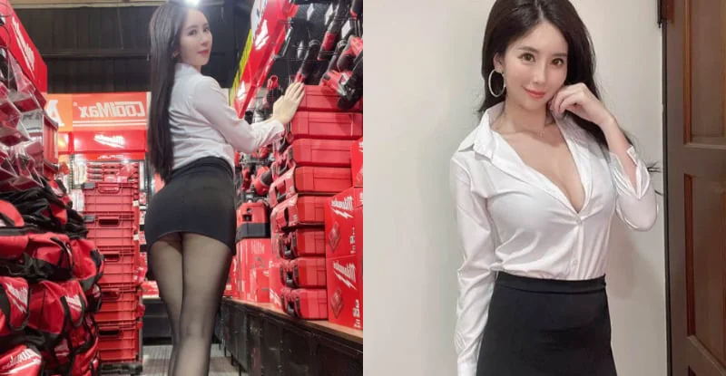 甄馨Tiffany火辣辦公室風情：性感秘書裙下絲襪誘惑，網友瘋狂點擊！