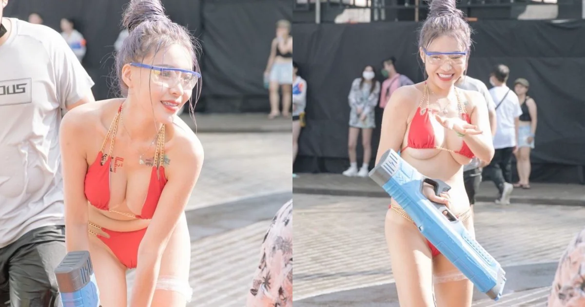 電眼正妹「Abby」挺巨乳打水戰！超清涼噴水畫面讓粉絲大飽眼福！ - 網路美女