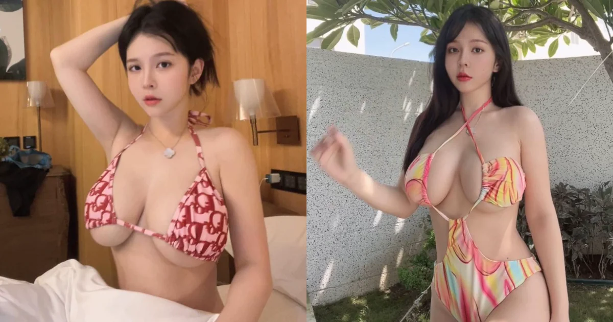 夏天到了！木瓜姊姊「Mandi香菱」秀出新泳裝，超火辣設計包不住豪乳 - 網路美女