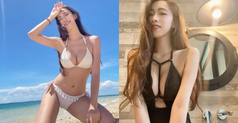 「甜心研究生」比基尼曬性感曲線，擠弄「兇猛美乳」畫面太誘人 - 網路美女