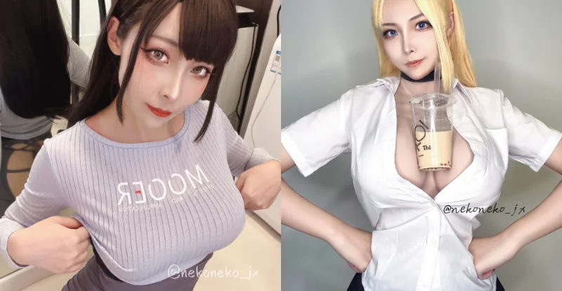 爆乳Coser胸頂手搖飲…　「真‧波霸奶」畫面一出清涼消暑網友嗨翻～ - 網路美女