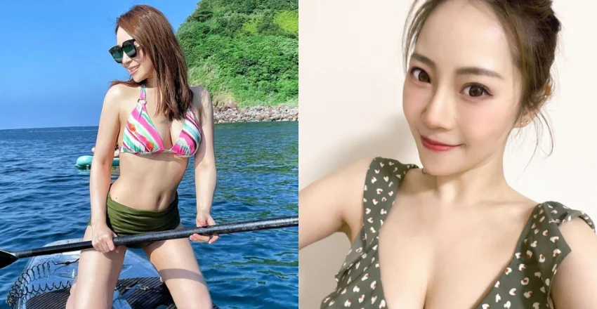 最甜領隊「佳佳 Eva」龜山島玩SUP　大秀絕美腹肌和飽滿美乳 - 網路美女