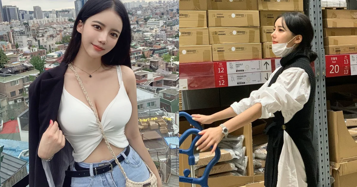 逛Ikea遇到「超溫柔正妹小姐姐」，轉正面的深溝好誘人呀！ - 網路美女