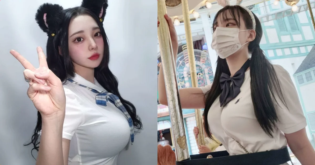 旋轉木馬正妹「曲線發育超好」，「凸出的雙峰」讓人視線移不開！ - 網路美女