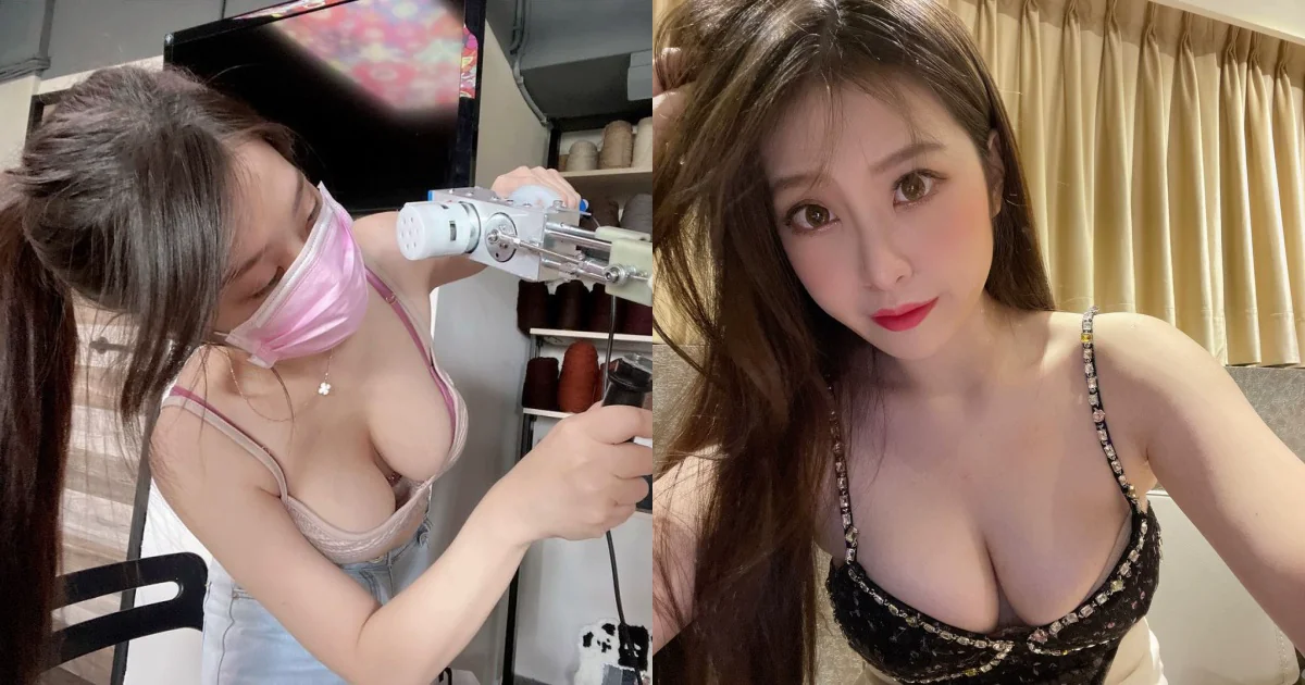 長髮正妹「爆乳彎腰」手作地毯！「白嫩雙球」呼之欲出害人很難專心！ - 網路美女