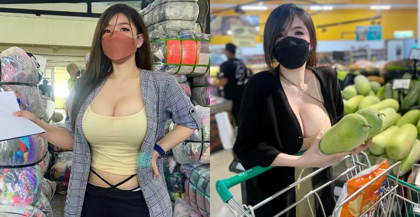神到了！網路瘋傳「爆乳倉管」辣照　緊繃上衣擋不住豐滿奶球 - 網路美女