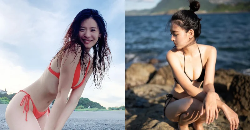 「海之正妹」陽光燦笑融化人心，搭上「波濤洶湧」震驚海岸線 - 網路美女