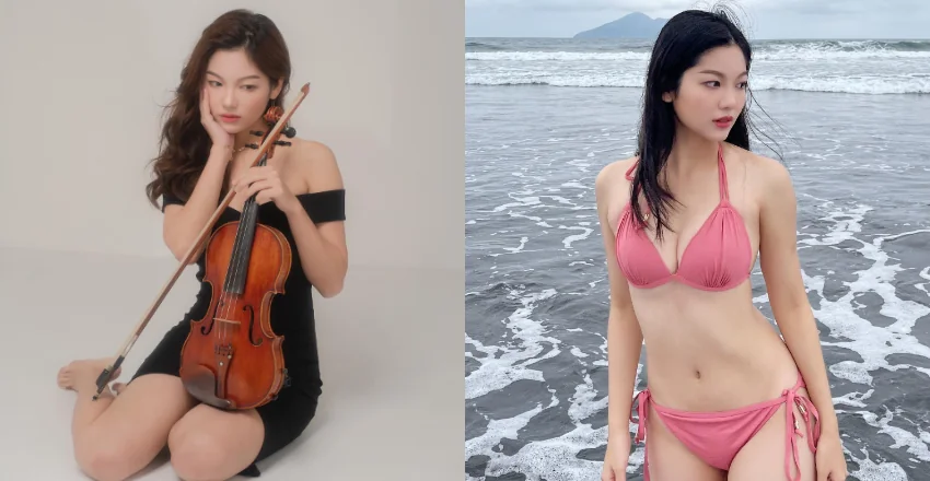 專業小提琴手「霈霈」氣質甜美好戀愛　飽滿身材深藏不露 - 網路美女