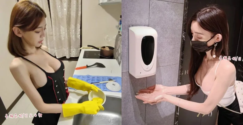 有這樣的老婆你幾點回家？最辣日文老師「長瀨昆妮」爆乳洗碗 - 網路美女