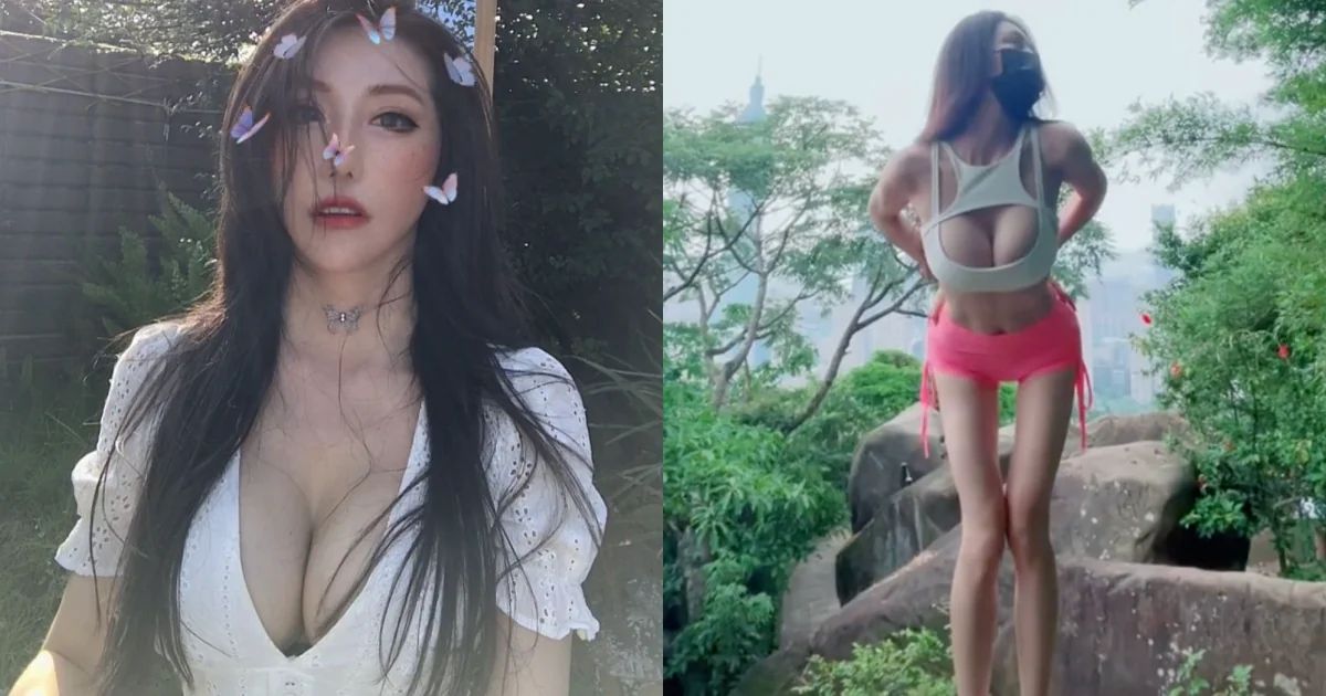 「巨乳細腰正妹」辣爬象山！「豐滿上圍」抖動畫面太犯規，翹臀長腿也好吸睛！ - 網路美女