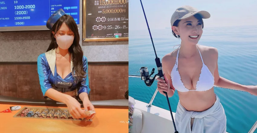 賭場驚見「氣質荷官」爆乳發牌　口罩下藏甜美臉蛋 - 網路美女