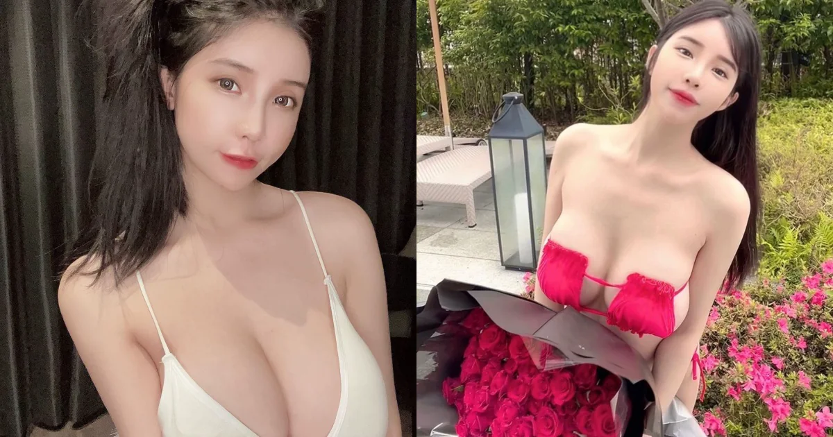 這比基尼太炸了！「性感巨乳妹」布包不住奶，大面積「雪白肌膚」露出畫面好狂！ - 網路美女