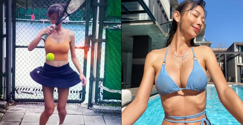 網球美少女「Angela步步」華麗轉身　迷你裙飛揚畫面好戀愛 - 網路美女