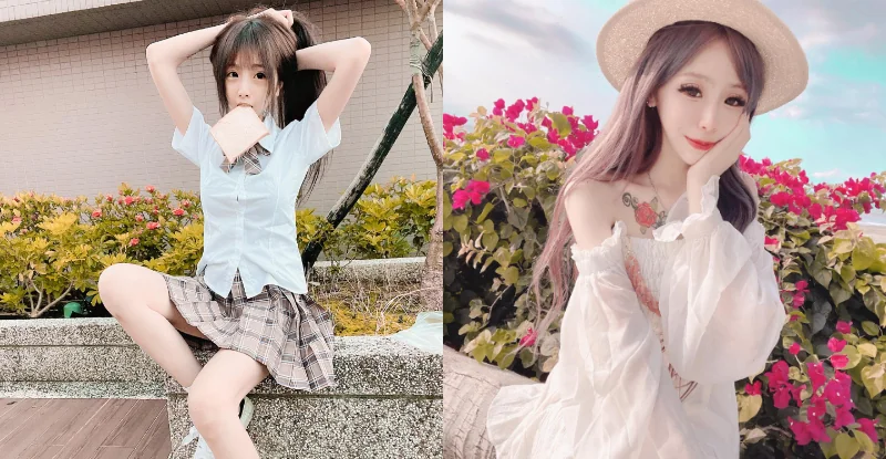學生妹「徐比比」美體白嫩又骨感，制服一脫「隱藏版嫩乳」讓粉絲驚豔 - 網路美女