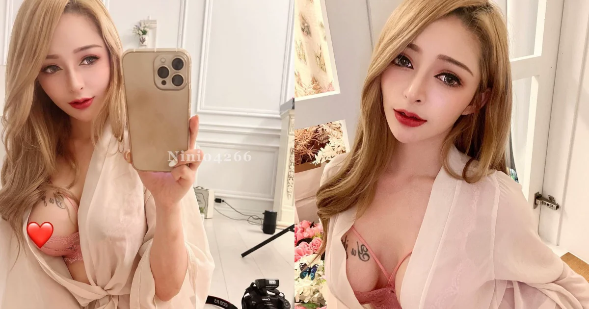 超火辣巨乳小隻馬「妮妮 nini」自拍好兇，性感蕾絲內衣藏不住「飽滿美胸」！ - 網路美女