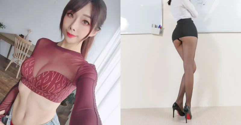 火辣Coser「甘娜」玉腿上方蜜桃外洩，「鮮嫩神秘帶」狂顯夢幻視野 - 網路美女