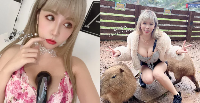 人家架手機，她架話筒！「甜心Q匠」深溝什麼都能夾！ - 網路美女