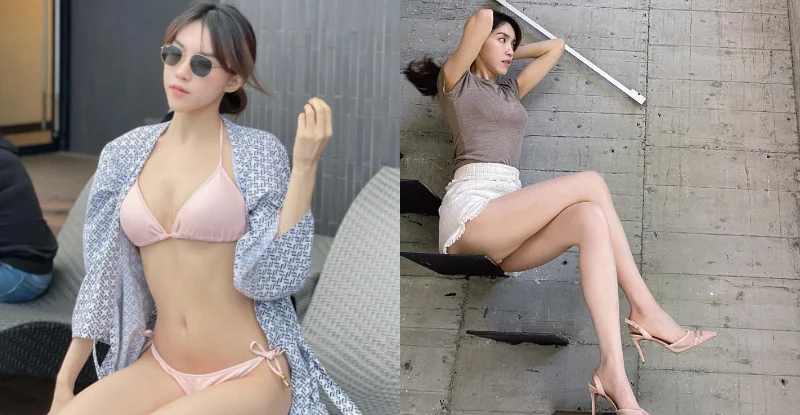 「氣質小姐姐」鮮嫩玉腿卡在樓梯口，俯視「性感大腿根」畫面超誘惑 - 網路美女