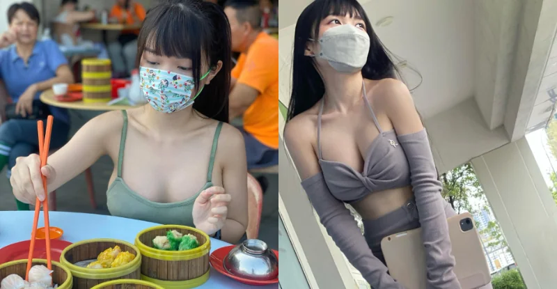 「幼齒系正妹」拿筷吃燒賣，桌邊「包子溢奶香」讓顧客更想吃 - 網路美女