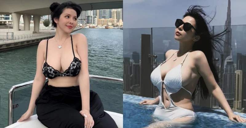 杜拜驚見猛乳妹「香菱Mandy」，遊艇只穿內衣大顯「巨大浮標」 - 網路美女