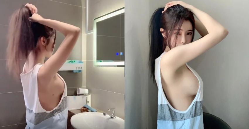 女友盥洗卻「露側乳誘惑」　寬鬆睡衣渾圓形狀遮不住！ - 網路美女