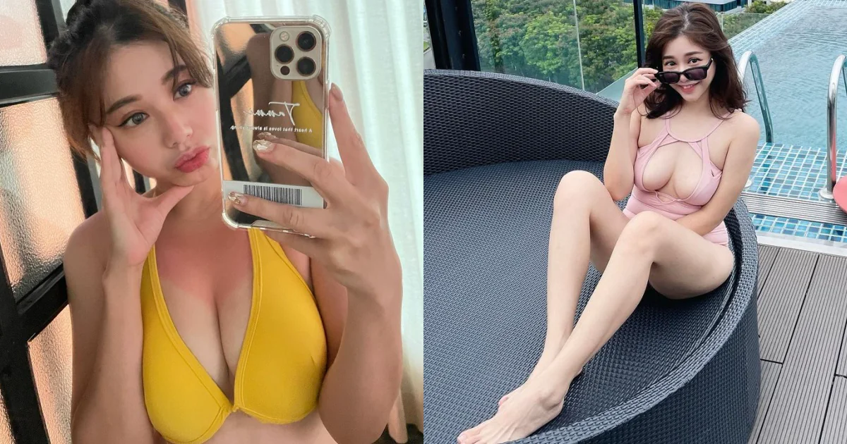 好辣的曬痕！「153巨乳小隻馬」自拍好猛，「爆乳泳裝」秀豐滿人字奶！ - 網路美女
