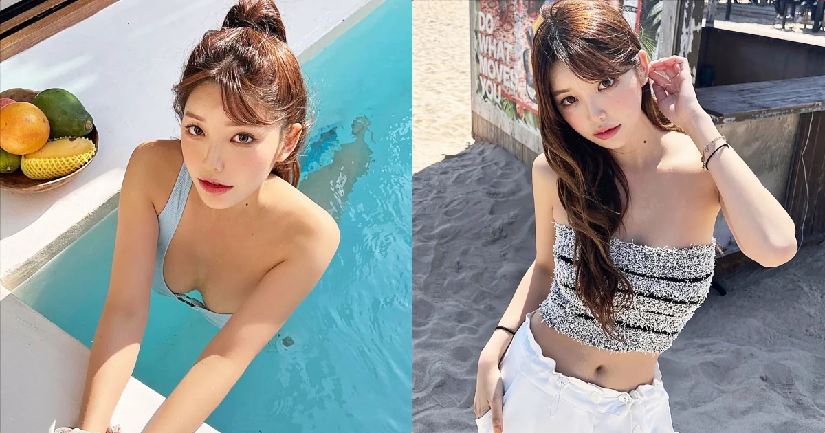 性感辣模「水中視角胸型曝光」，「誘惑的W型美乳」太挑逗！ - 網路美女
