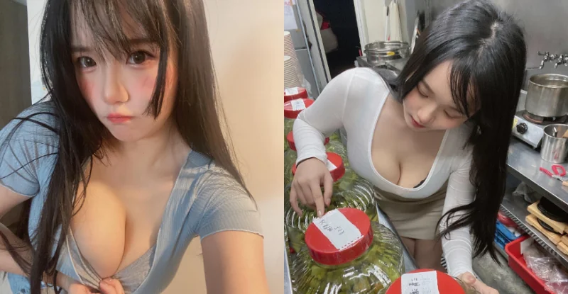 大眼正妹「寶7」無辜臉下卻擠邪惡炸彈，「軟嫩巨乳」直接蹦出領口 - 網路美女