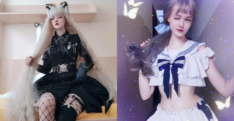 好身材藏不住！蘿莉系Coser意外被極短上衣出賣　纖細蠻腰乍現辣眼睛 - 網路美女