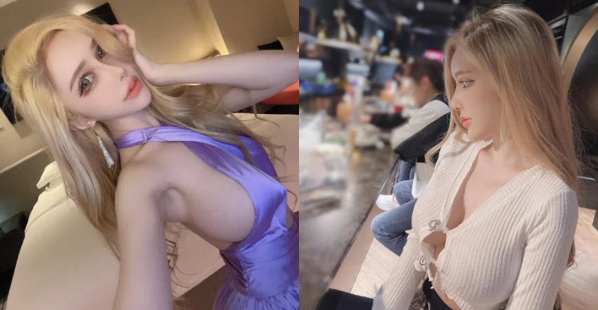 人間芭比！「雲嫣」洋裝包不住巨乳　從側邊悄悄掉出！ - 網路美女