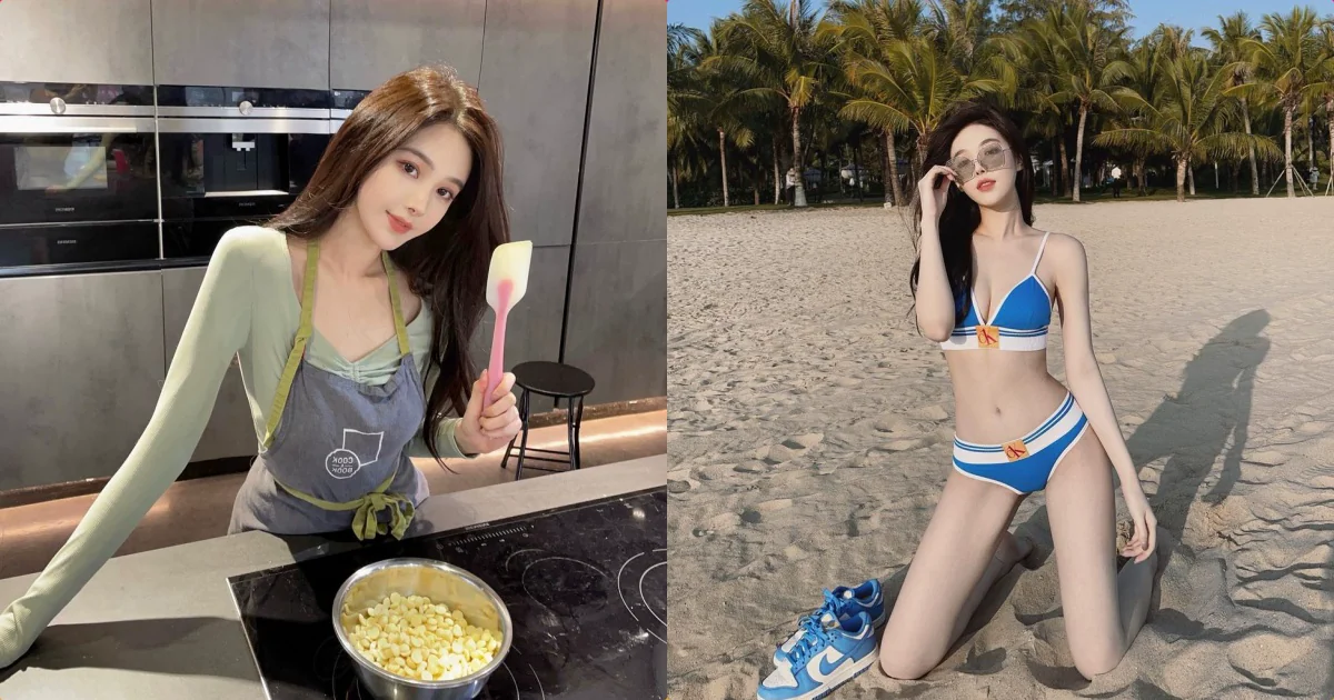 甜心小廚娘「長腿好逆天」，「沙灘辣照」好比例讓人心動！ - 網路美女