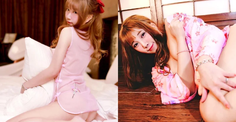 「粉嫩櫻花妹」開襟就掏「軟嫩猛乳」，蜜汁臀腿讓人超想咬！ - 網路美女