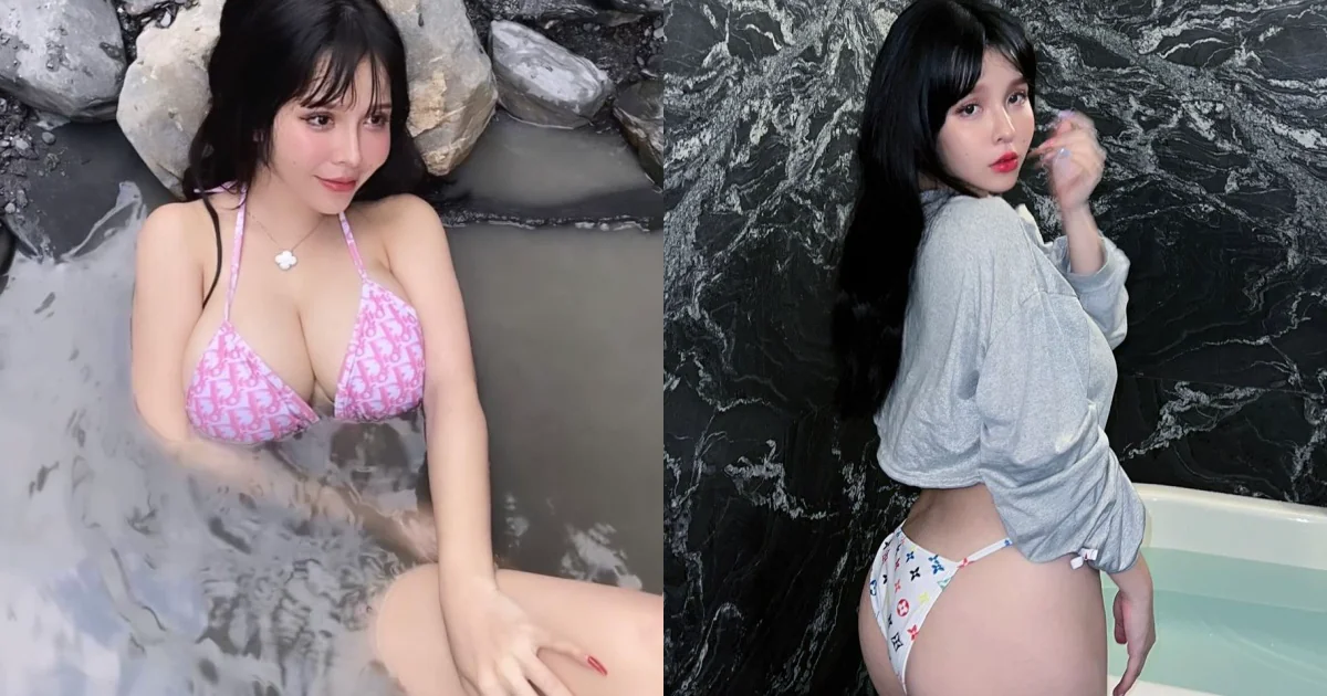 巨乳波神「Mandi香菱」比基尼辣泡野溪，「渾圓雙球＋飽滿蜜桃」浮出水面！ - 網路美女