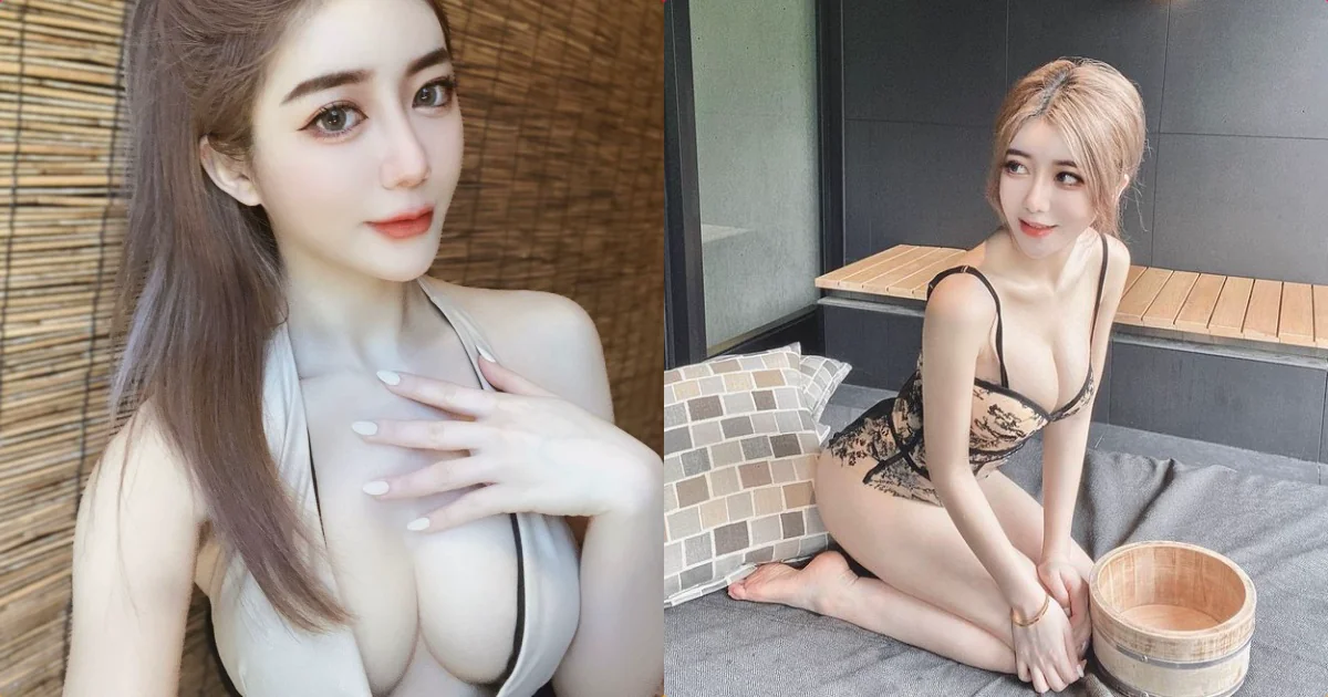 正妹「天燈妹」泡溫泉中路大開，「白皙美乳」好撩人呀！ - 網路美女