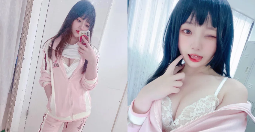 這樣有違反校規嗎？甜美學生妹「願願」保守運動服裡面偷壞壞 - 網路美女