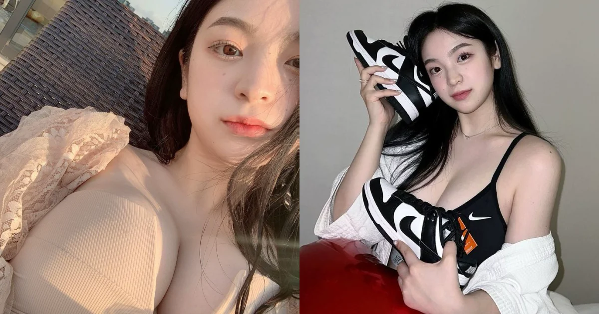 好巨大的白嫩肉圓！「爆乳素人正妹」大份量肉肉藏不住，躺平直接溢出來！ - 網路美女