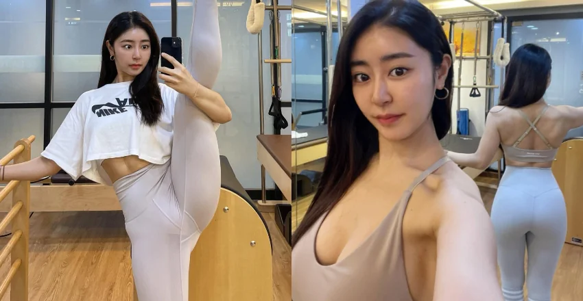 健身房「美女老闆娘」劈腿擺出一字馬　網友：我有一個大膽的想法 - 網路美女