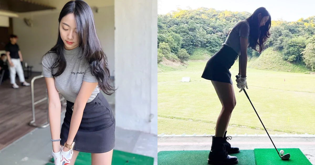 「美乳細腰正妹」打高爾夫球好辣！貼身短裙秀「窈窕Ｓ曲線」！ - 網路美女