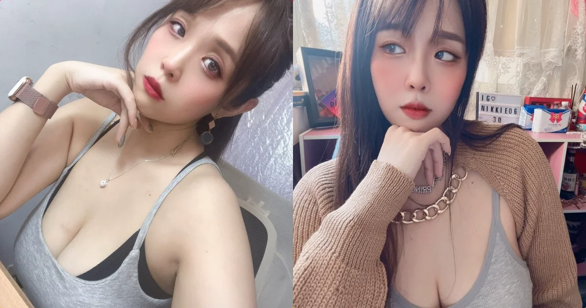 巨乳正妹「果凍兒」地心引力超強大，性感背心造型「深溝好長」！ - 網路美女