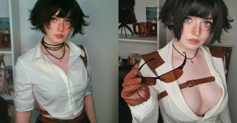 遊戲女實況主Cosplay開台初體驗　襯衫釦子一開爆乳呼之欲出　網：專業！ - 網路美女