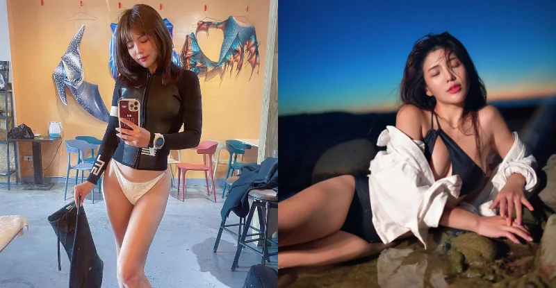 綠島見「陽光少女」甜力自拍，三角泳褲下的「鮮嫩蜜腿」超養眼 - 網路美女